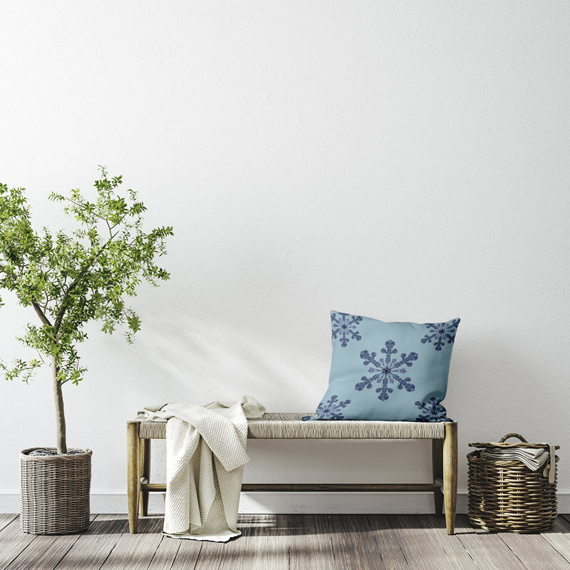 Vail Geometric Reversible Throw Pillow, Light Blue, 18" H x 18" W