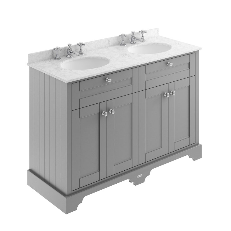 Old London 1200mm Free-Standing Double Vanity Unit, Gray, Storm Grey