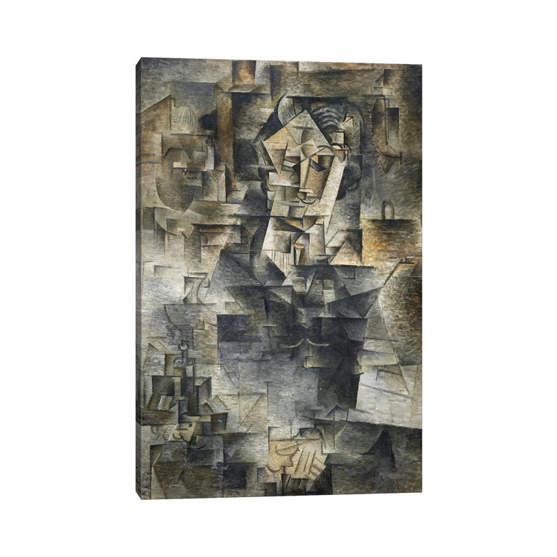 Portrait Of Daniel Henry Kahnweiler by Pablo Picasso - Print on Canvas, 66.04 cm H x 45.72 cm W x 3.175 cm D, Wrapped Canvas