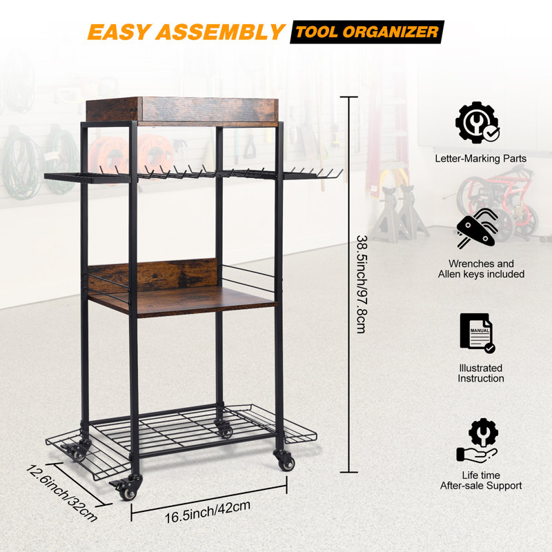 Rangement pour outils à roulettes