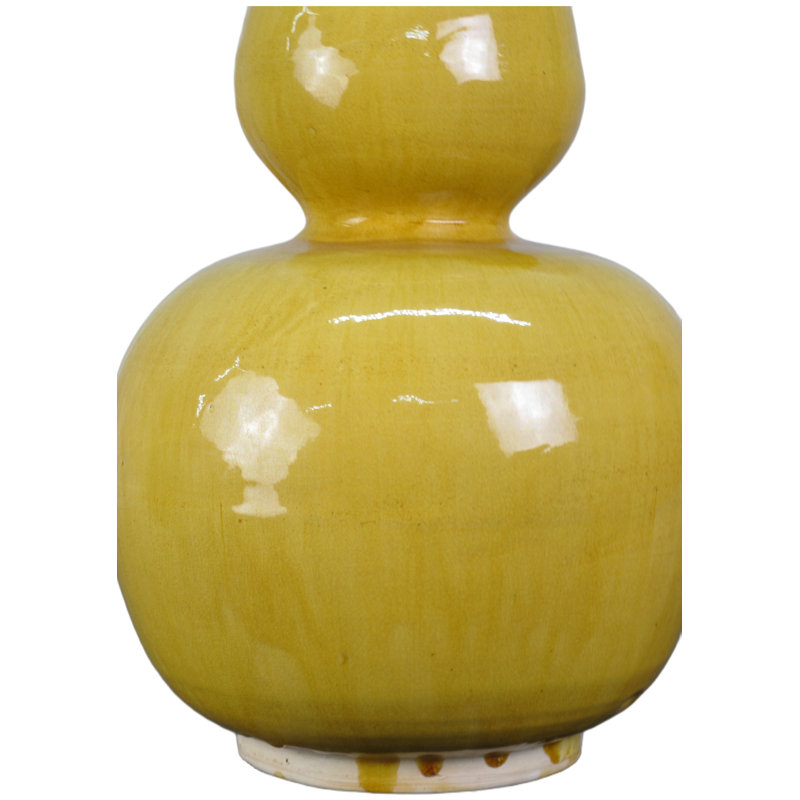 Asian Classic Handmade Table Vase, Yellow