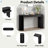 Oval Console Table With Curved Legs and Drawers-125889445