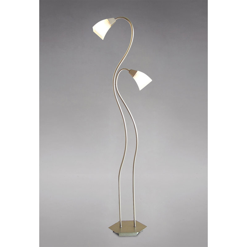 Hackler 134cm Satin Chrome Novelty Floor Lamp