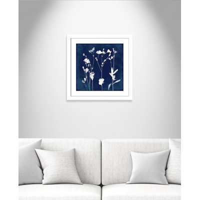 Nault Cyanotype Botanical I' Framed Graphic Art Print