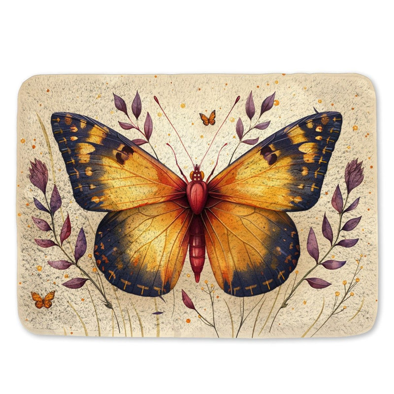Tapis de bain Butterfly Nature, L 17 po x L 24 po