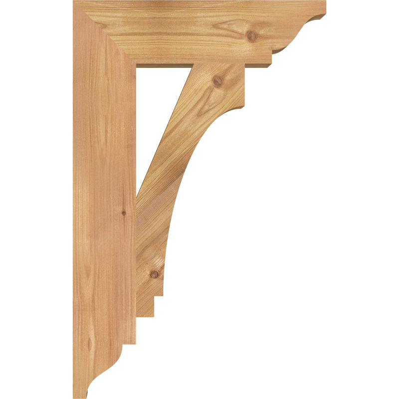 Imperial Traditional Bracket, 22" H x 3.5" W x 14" D, Western Red Cedar (Smooth)