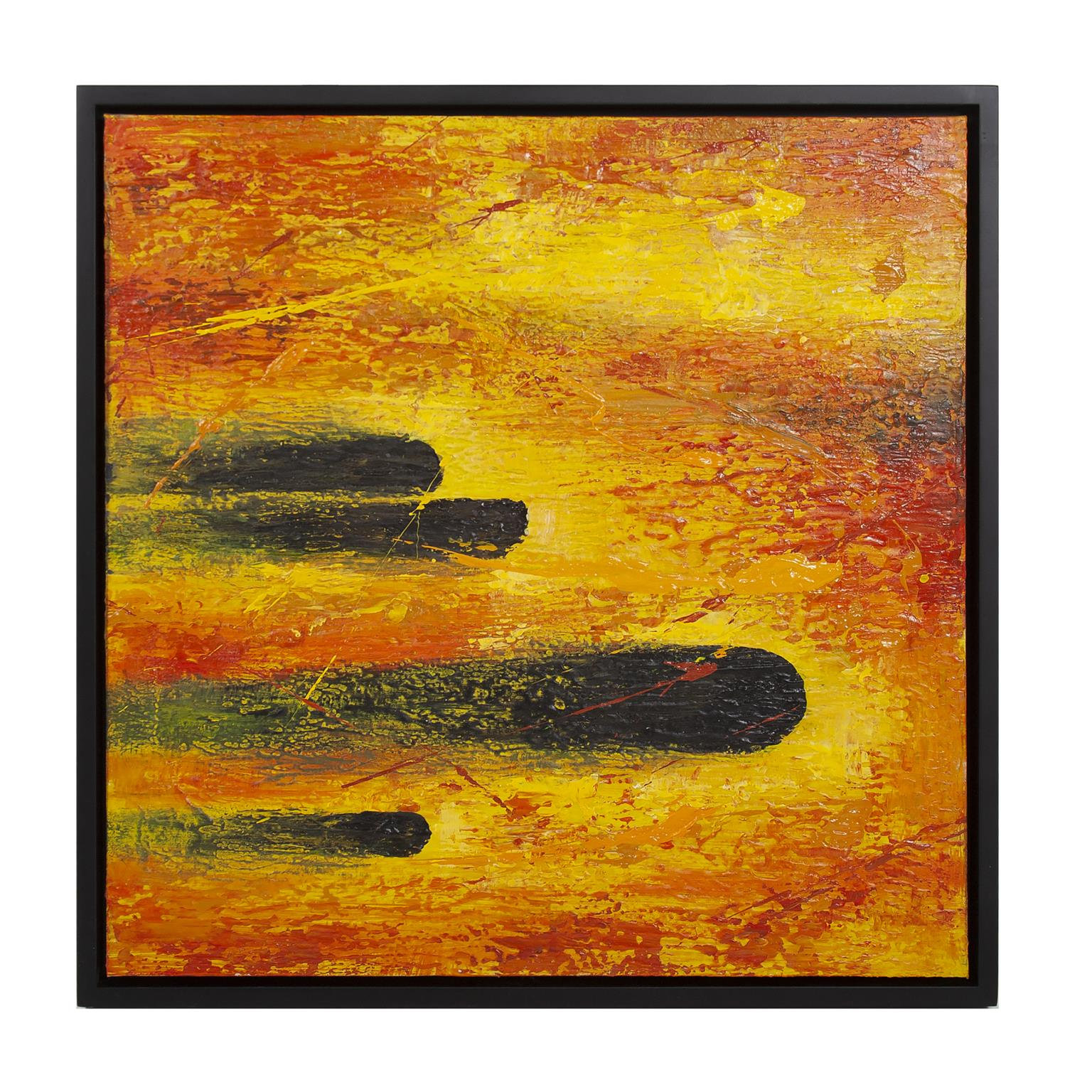 Comet Blue Flare Painting, Yellow