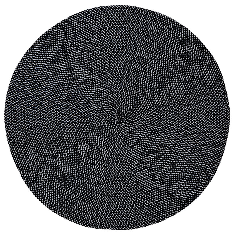 Tapis performance tressé à la main, Rond 4 pi