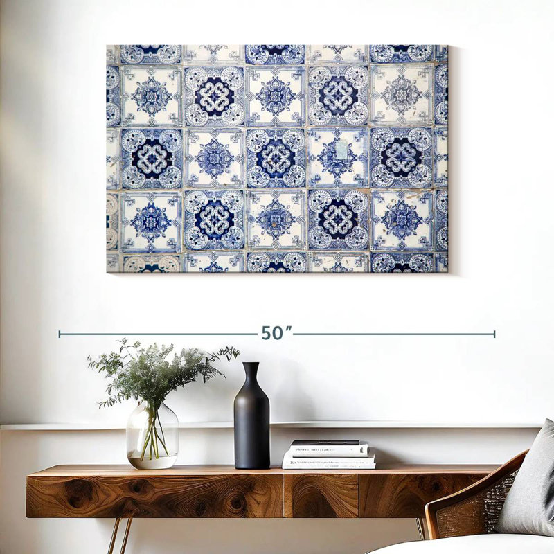 Kerner Azulejo Tiles In Lisbon, 26" H x 39" W