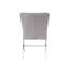 Chaise d'appoint en velours gris clair et finition chromée (ensemble de 2)