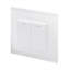 Crystal PG 2 Gang Rocker Light Switch Black Intermediate-603688597