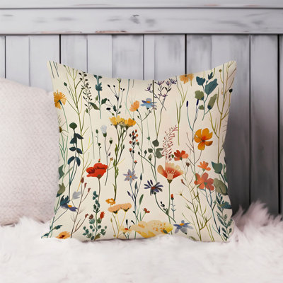 Botanical Wildflower Elegance VIII Pillow Cover