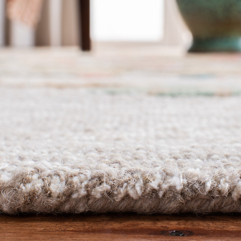 Coreatha Martha Stewart Hand Tufted Wool/Viscose Floral Rug in Persimmon Red, Rectangle 9' x 12'