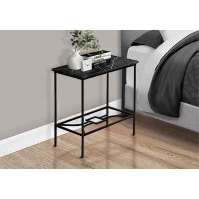 Table de bout, table d'appoint, petite table d'appoint avec pieds en métal, table de bout intérieure pour l'espace de vie