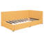Lit de jour rembourré avec 2 espaces de rangement (lin jaune) - Structure de lit simple, aucun sommier nécessaire pour les espaces fonctionnels de la chambre jaune-1926260904