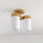 Preston Glass Semi Flush Mount-1096338211