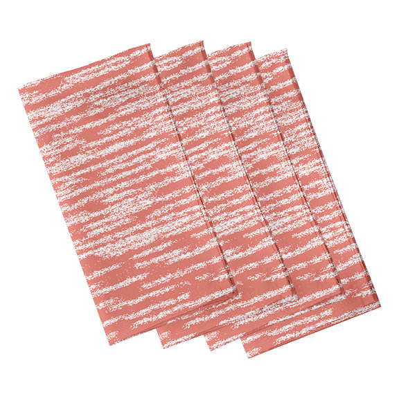 Algean Polyester Abstract Square Napkin, Dark Mauve