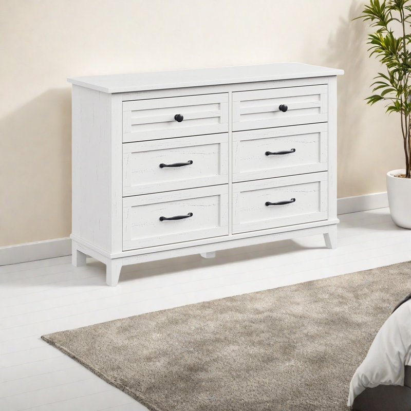 119.4cm W 6 - Drawer Chest of Drawers, White