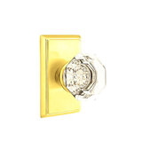 Privacy Old Town Clear Knob with Rectangular Rose