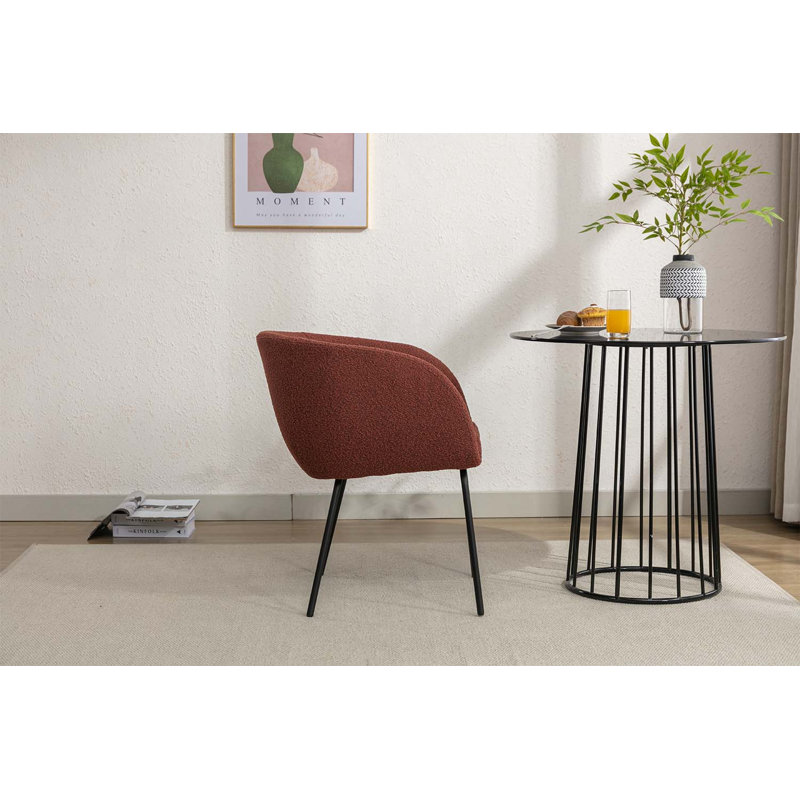 Fauteuil de 25,2 po de large Kendle, Tissu rouge vin