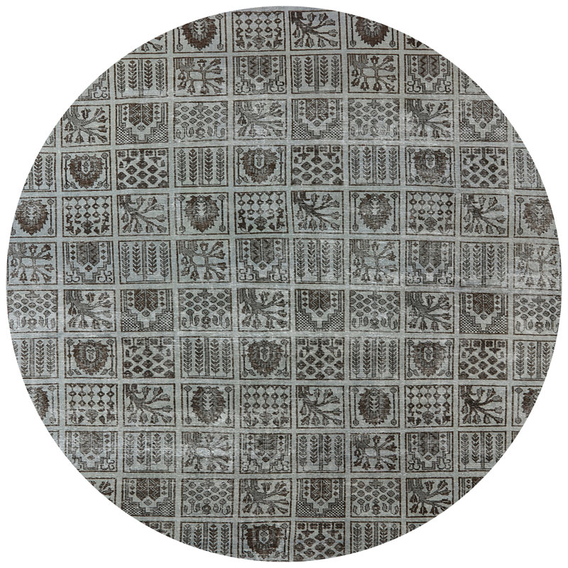 Staki Geometric Indoor Rug, Round 4'