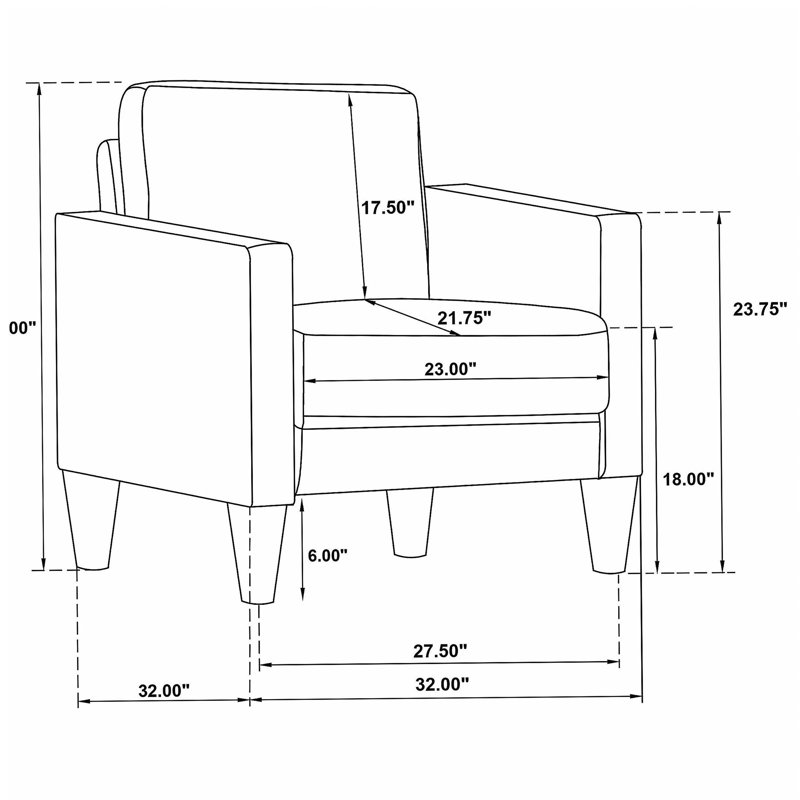 Fauteuil d'appoint rembourré Farallone, Gris