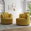 Upholstered Swivel Lounge Armchair With Pillow(Set of 2)-189218230