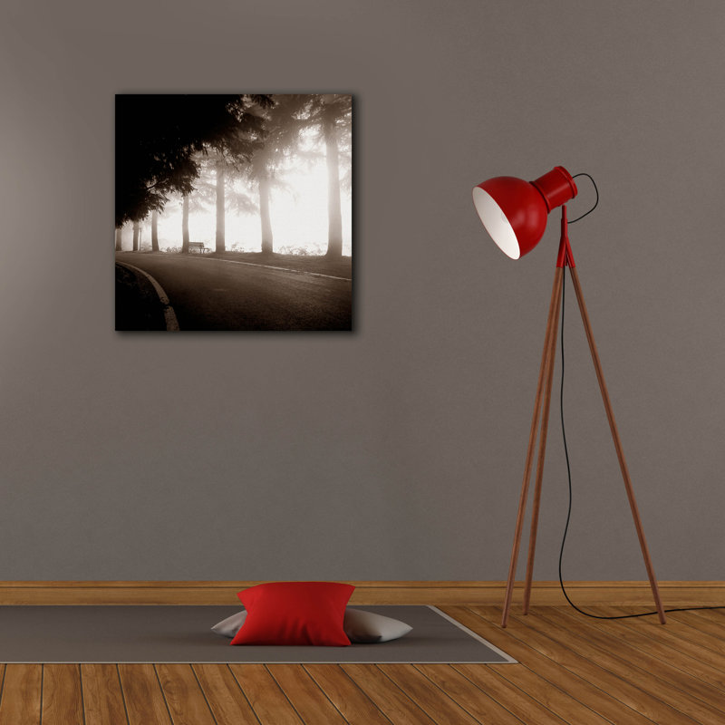 «Banc au bord de la route» par PhotoINC Studio, H 26 po x l 26 po x P 1,5 po