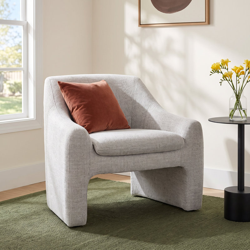 Addi Upholstered Armchair, Nathan Wheat Tweed