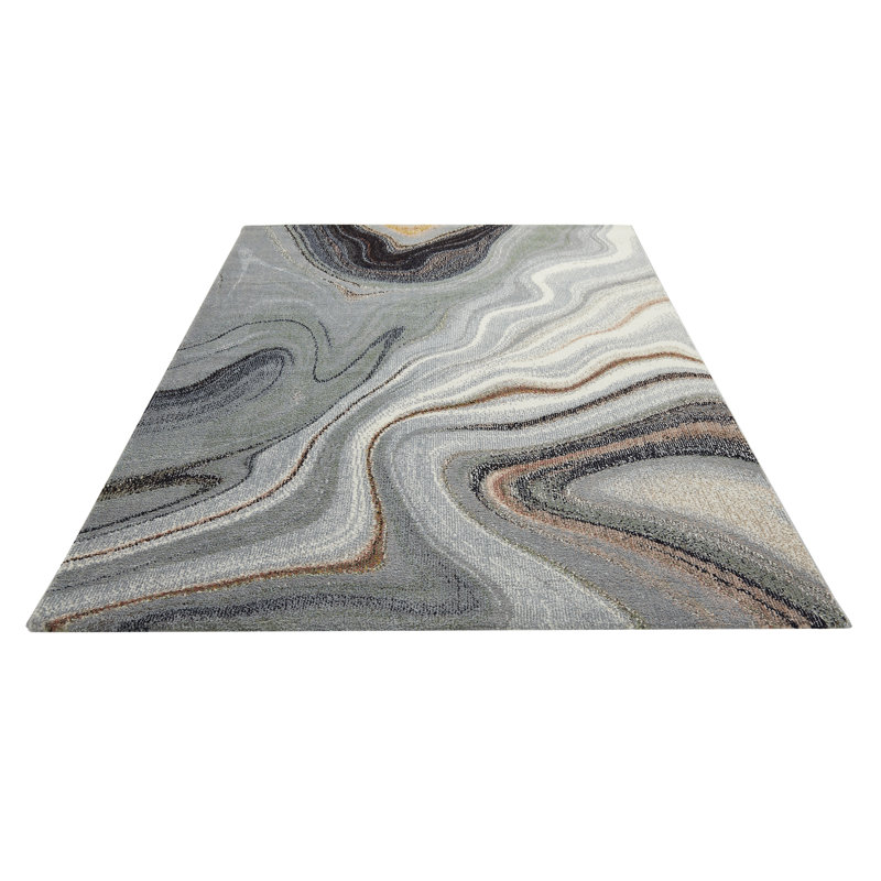 Amara Machine Woven Sage Grey Indoor Rug, Rectangle 80 x 150cm