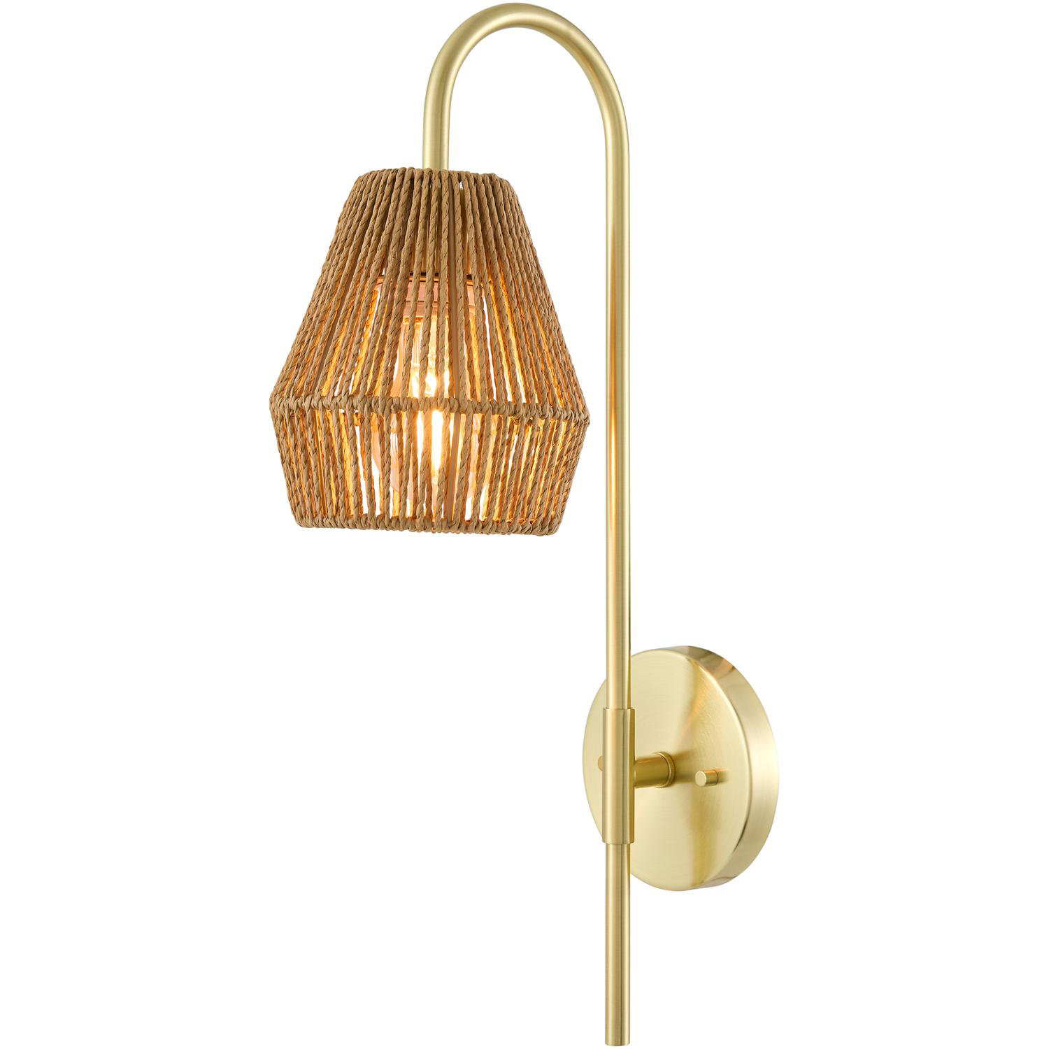 Coallier 20" H 1-Light Hardwired Wall Sconce, Gold