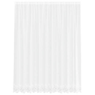 Curtains With Curtains Floral White Polyester