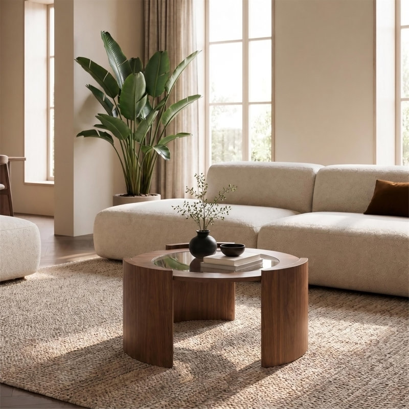 Mid-Century Modern Round Coffee Table