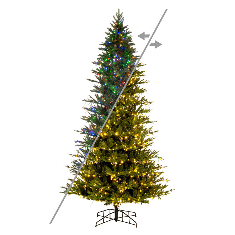 Lighted Artificial Fir Christmas Tree, 6.5' H