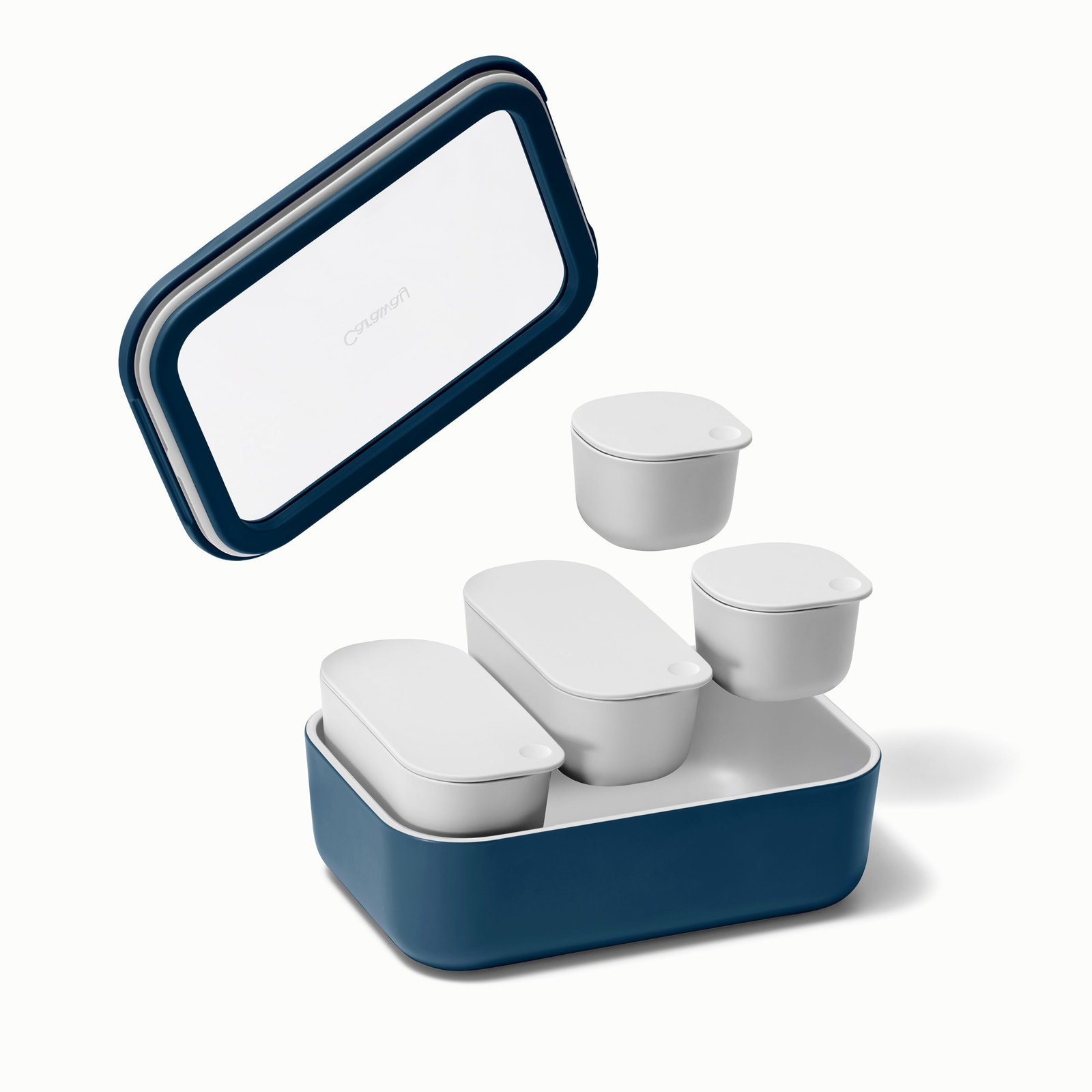Caraway 14-Piece Glass Food Storage Set, Navy
