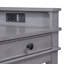Ensemble de table de salle à manger Trexm 4 pièces avec 3 tabourets rembourrés et table multifonctionnelle avec 3 tiroirs, gris