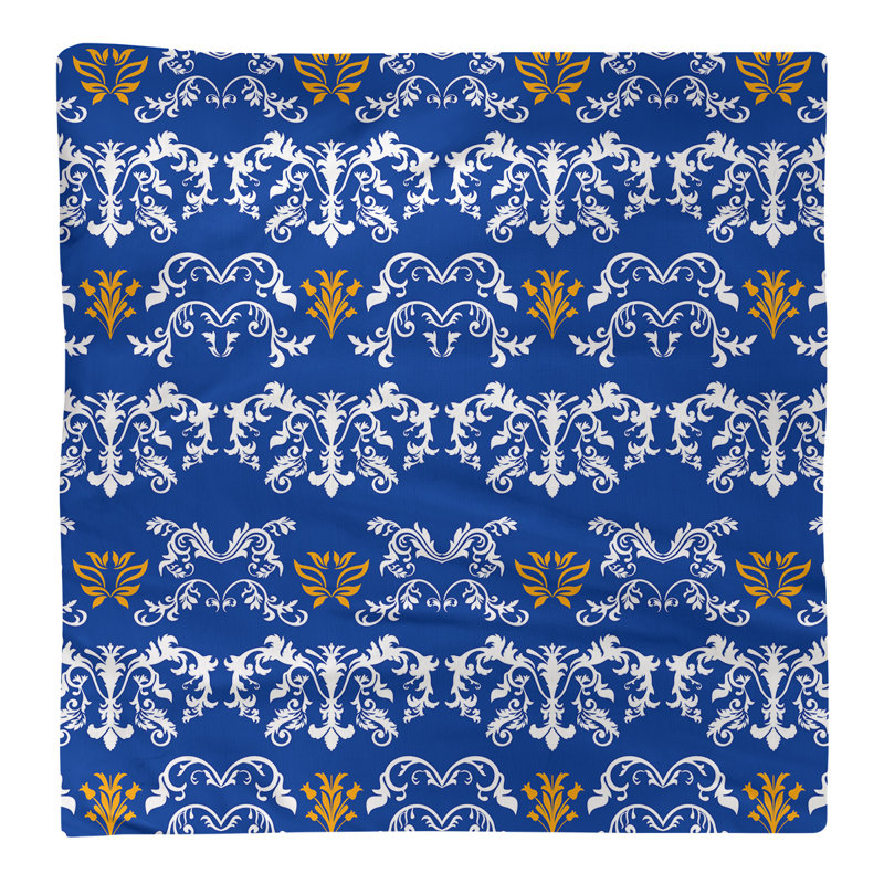 Serviette de football LA, Blanc / bleu / or, Coton, l 22 po x L 22 po