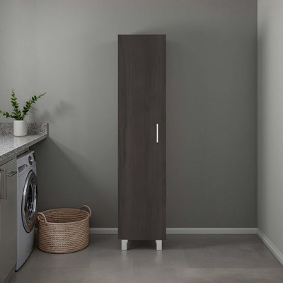 Slim Laundry Storage Cabinet with Fixed Shelving