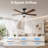 52" 5-Blade Smart Ceiling Fan with Light, WiFi/APP/Voice/Remote, 6 Speed High Airflow Low Noise DC Motor Reversible Airflow ABS Blades-799656589-799656588