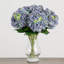20in. Artificial Hydrangea Arrangement in Glass Vase-1419190082