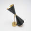Lampe murale classique vers le bas 2 lumières classique rétro classique (noir)