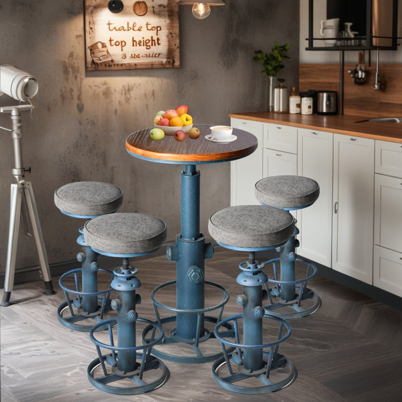 Table bistro rétro pour la cuisine à domicile, 5