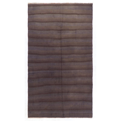 Kilim turc rétro tissé à la main 5 pi 8,4 pi (tissage à plat), entièrement en laine