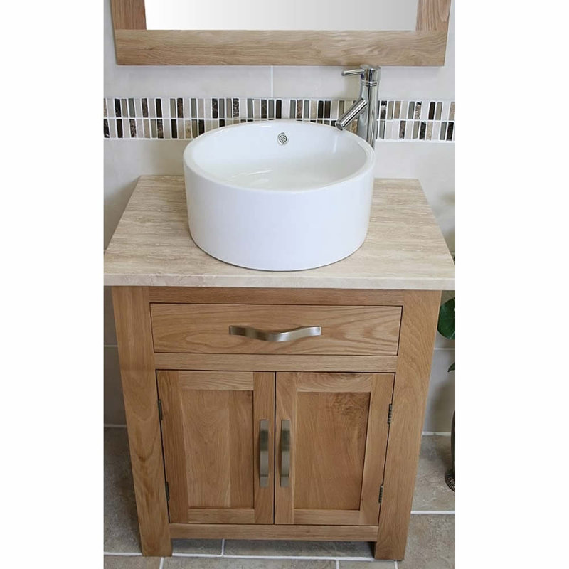 Deluca 751 mm Freestanding Single Vanity with Vessel Ceramic Basin