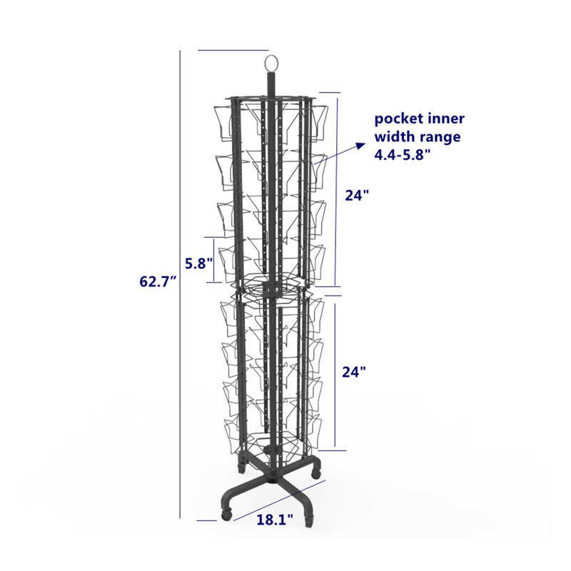 Rebrilliant® Adjustable Greeting Card Rack 4X6"-7X5" Horizontal Vertical Post Card Display B01D3C9C49264638BC6E956304238A3C