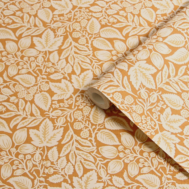 Superfresco Easy Rustling Leaves Gold Wallpaper, Purple
