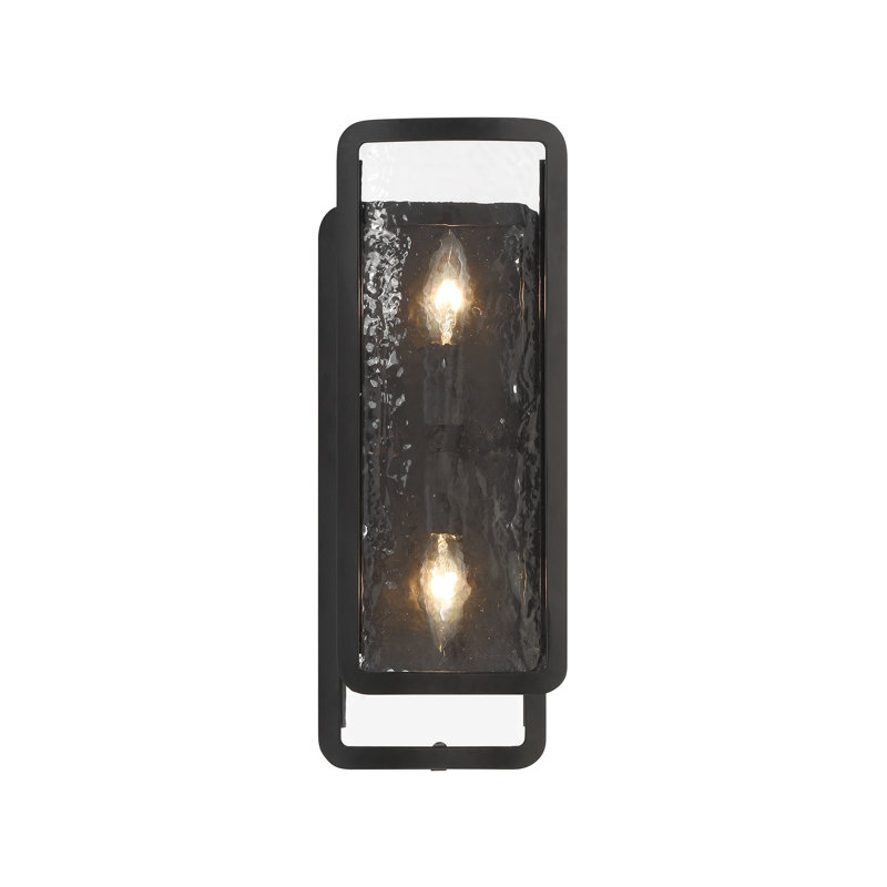 Minka Lavery Bella Collina 2 Light Wall Sconce In Coal