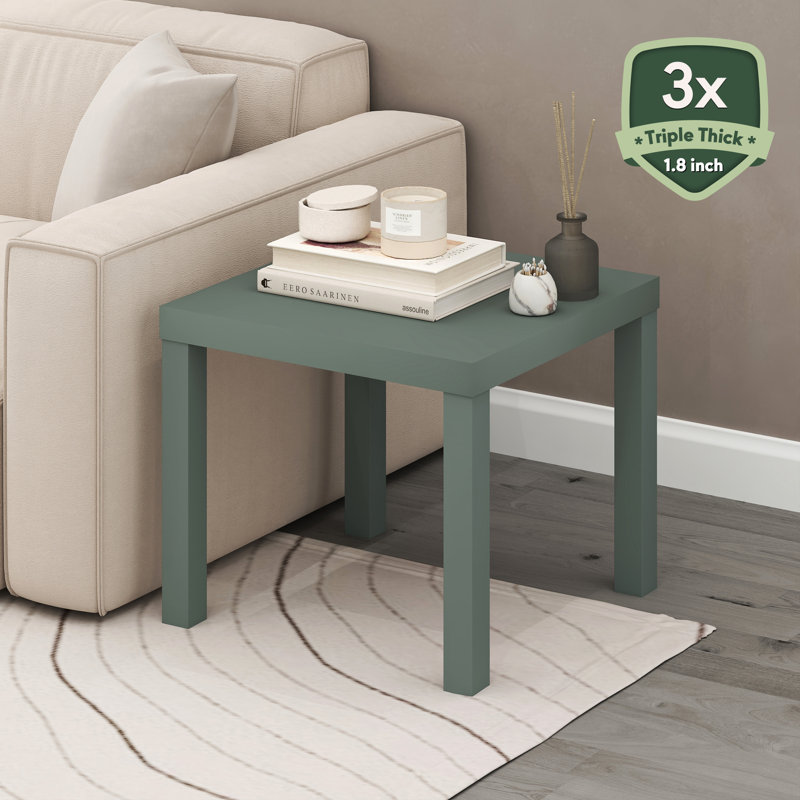 Emuel 17.52'' tall End Table, Sage Green