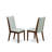 5 Piece Dining Table Set Includes a Square Kitchen Table and 4 Parson Chairs, Antique Walnut