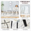 6 chaises en plastique transparent, cristal moderne sans accoudoirs de style nordique ergonomique avec structure en métal, siège confortable, 1200 sur 6, pieds noirs simples, courbe,-1047013541-1047013542